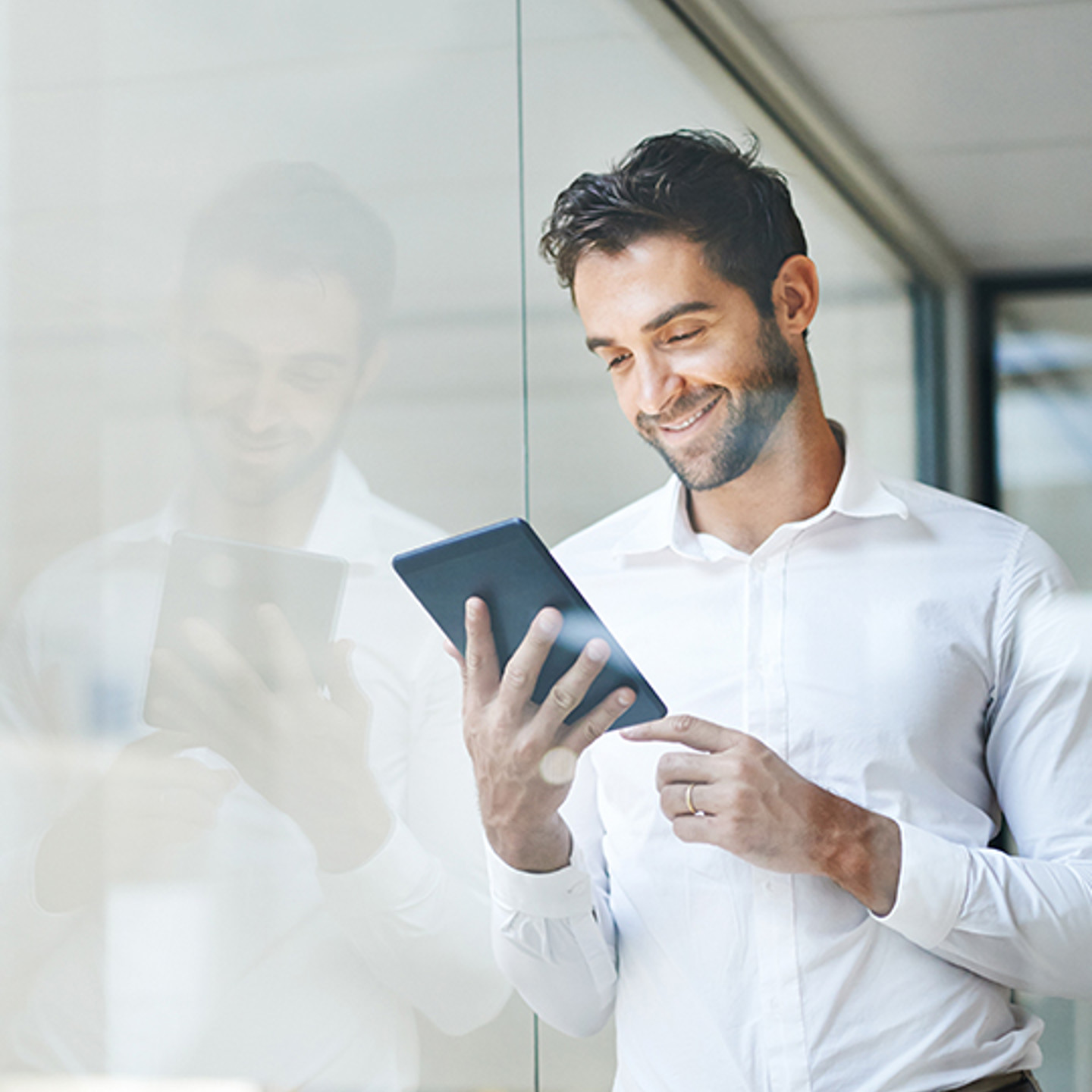 Sureprep Portrait 1 man working on tablet