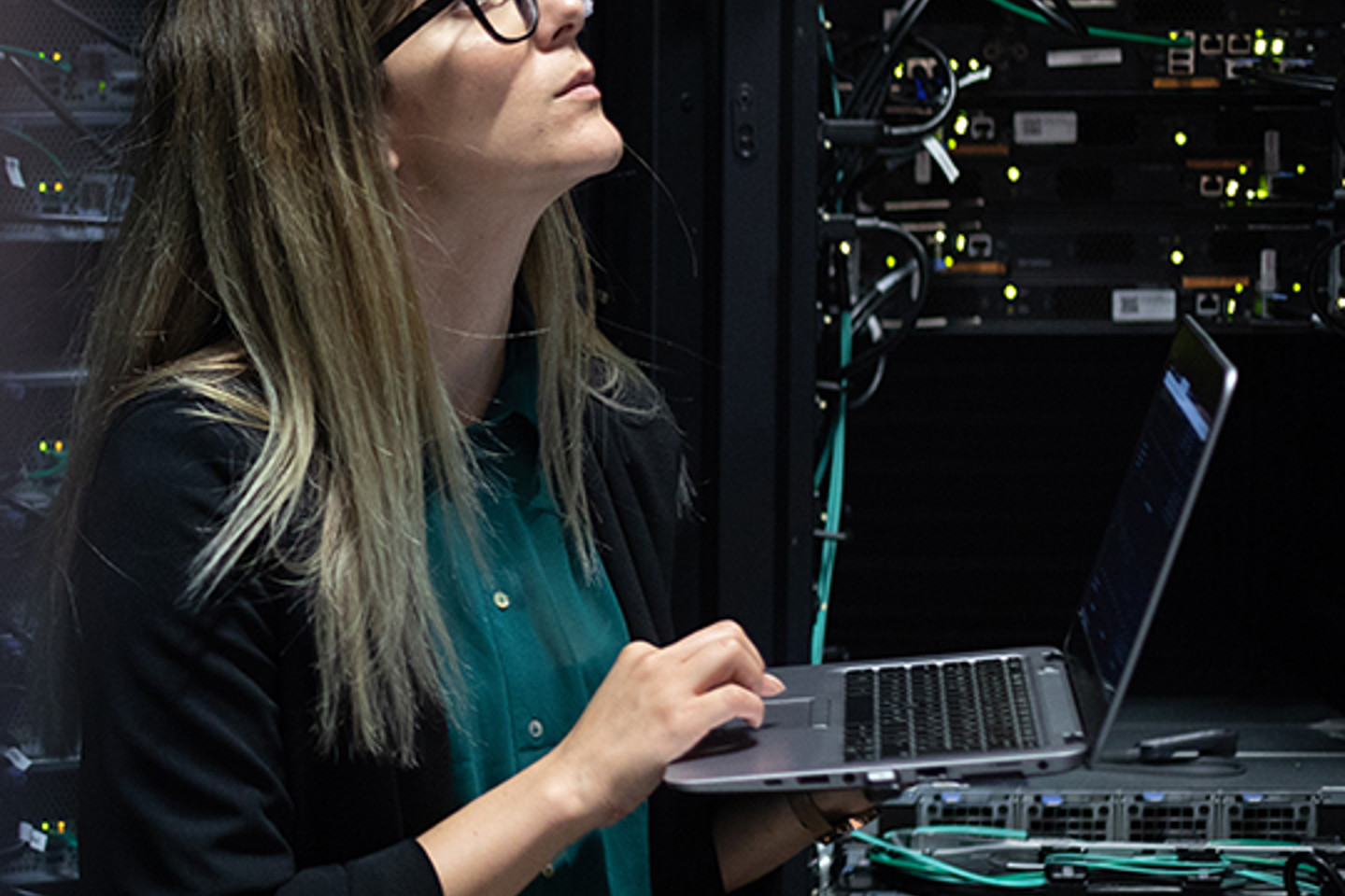 Connectria Portrait 1 woman surrounded by wires